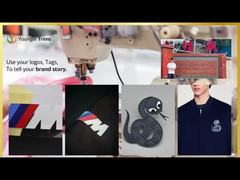 0.2 밀리미터 로고 실리콘 의류 브랜드는 검정색 폴리에스테르 클로스에 인쇄했습니다