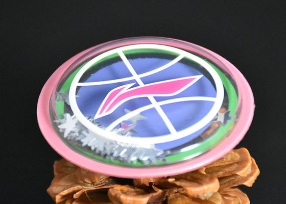 0.8 밀리미터 열 가소성 폴리우레탄 수지 잉크 인쇄는 의류 브랜드를 위한 패치 블링 번쩍이는 금속 조각을 엠보싱 처리했습니다