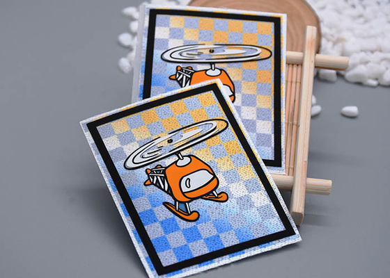 Eco 우호적 실리콘 로고와 수평선상 제직한 직물 화면 인쇄패치