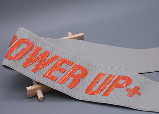 의복을 위한 빛나는 실리콘 로고 47 밀리미터 넓은 비 하락 탄성 밴드