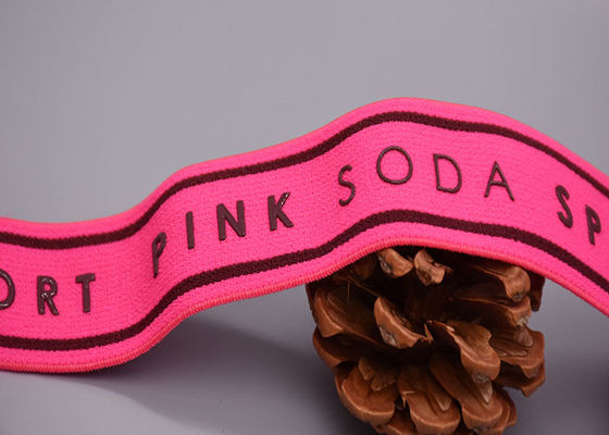 출력된 맞춘 실리콘 로고와 세척할 수 있는 가먼트 라벨 폴리에스테르 탄성 밴드